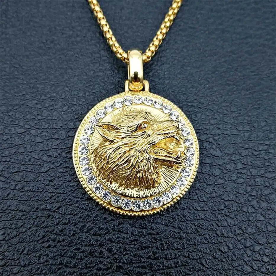 Colgante Lobo Oro collar oro lobo