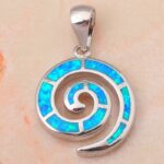 colgante espiral azul