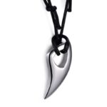 colgante diente vikingo plata