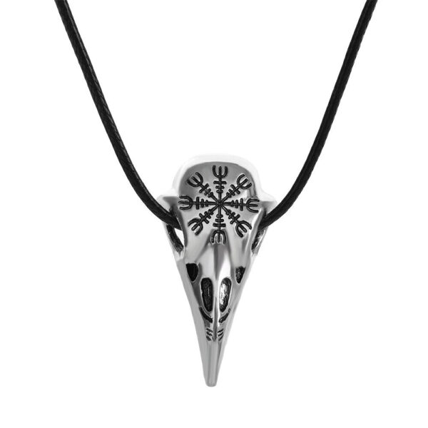 collar craneo de cuervo