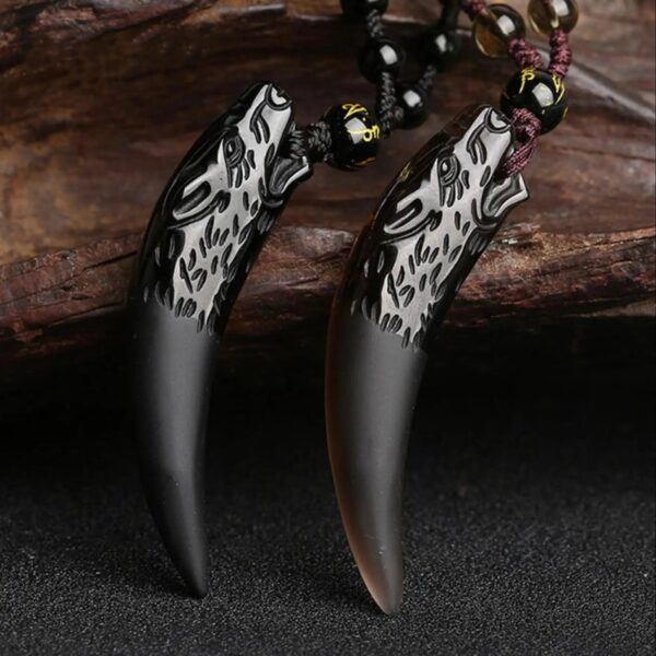 Colgante Obsidiana Lobo
