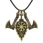Collar Hacha y Escudo Vikingo