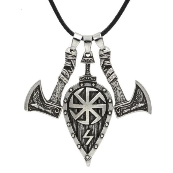 Colgante Hacha y Escudo Vikingo