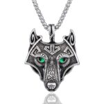 Collar de cabeza de lobo nórdico