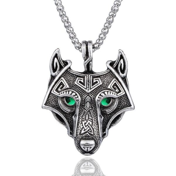 Collar de cabeza de lobo nórdico