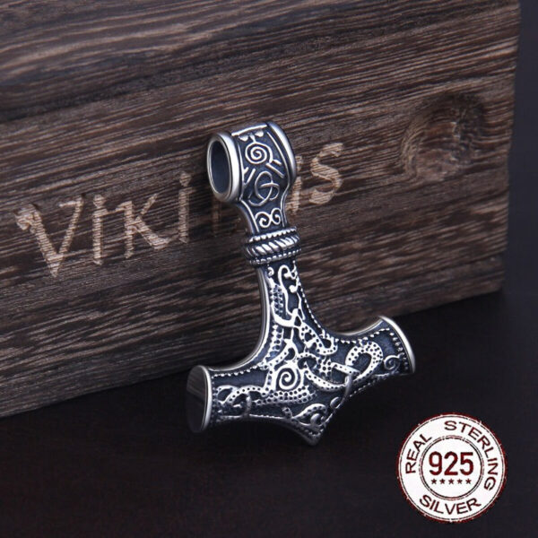 collar vikingo plata
