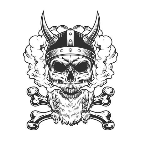 dibujo-calavera-vikinga