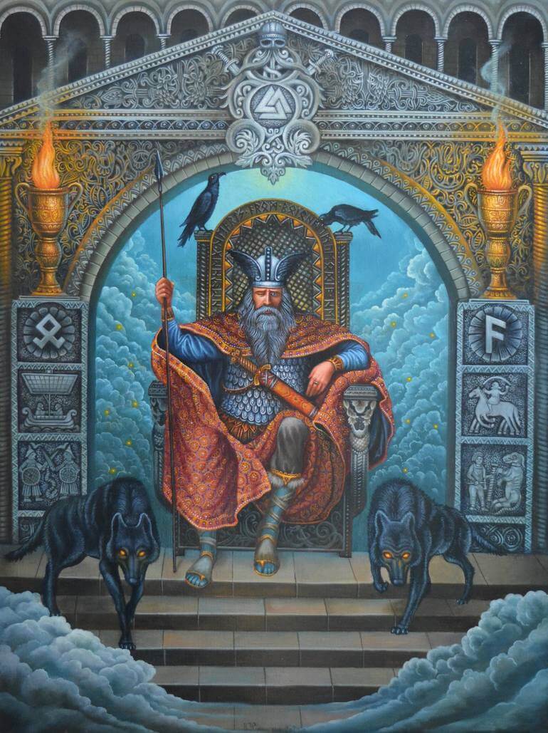 dios odin trono