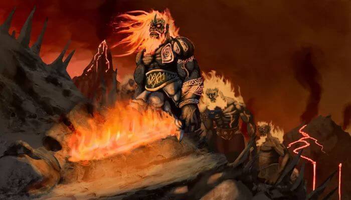 gigantes fuego muspelheim