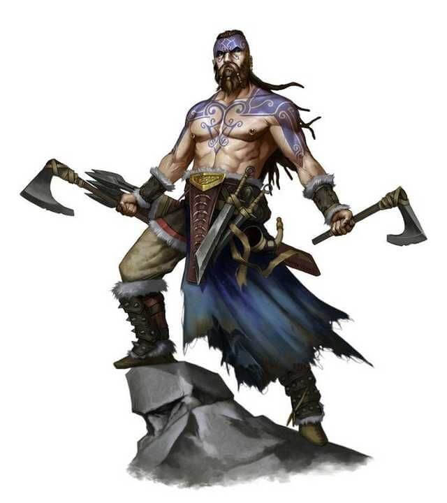 guerrero berserker hacha