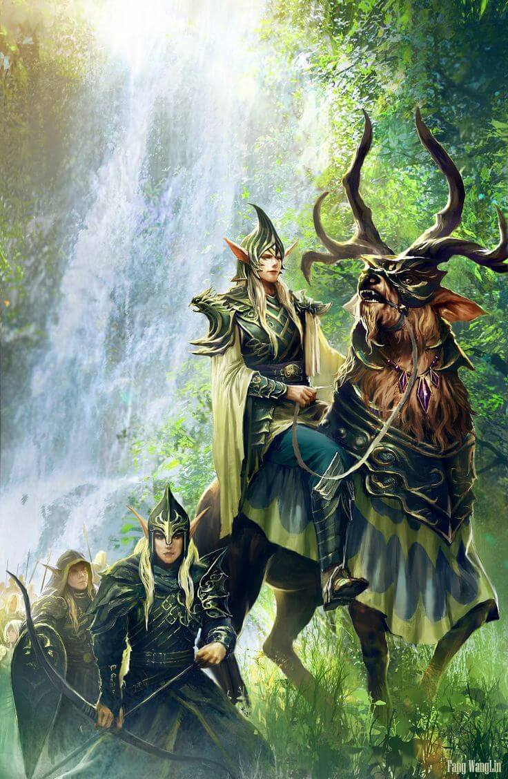 guerreros elfos luz