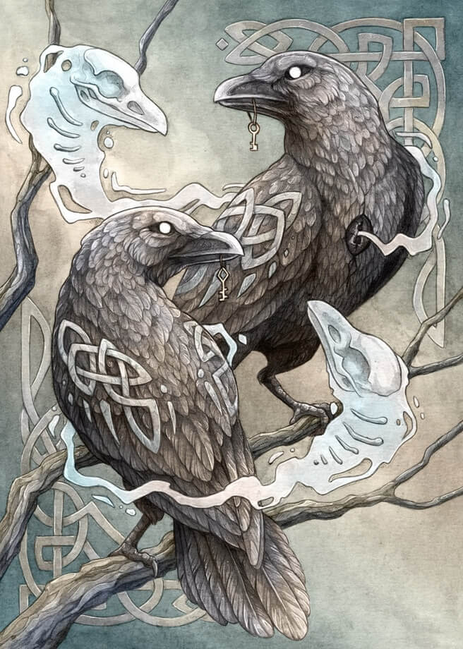 hugin munin cuervos
