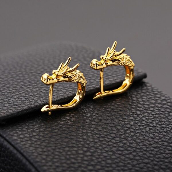 Pendiente Dragón Nordico Oro