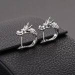 Pendiente Dragón Nordico Plata