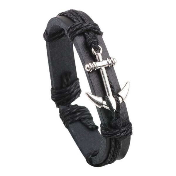 Pulsera Ancla Cuero