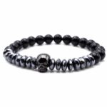 Pulsera calavera negra