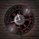 reloj de pared vegvisir rojo
