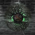 reloj de pared yggdrasil verde