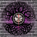 reloj de pared luz led yggdrasil