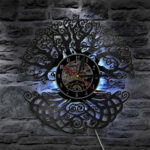 reloj de pared yggdrasil azul